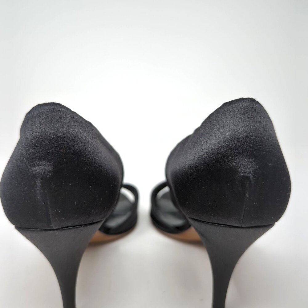 Moschino Black Heels 37 6.5 D'Orsay Cheap Chic Formal - Picture 6 of 11